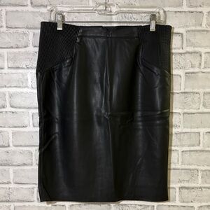 Vero Moda Black faux Leather Pencil Skirt, large brand new with tags